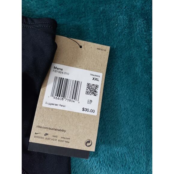 Nike Pro Tank Top Size 2XL XXL Mens Black Sleeveless Slim Race day Running NWT - Picture 3 of 9